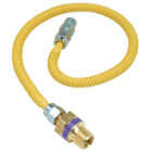 Dormont 3/8 In. OD x 24 In. Coated Stainless Steel Gas Connector, 3/8 In. MIP (Tapped 1/4 In. FIP) x 1/2 In. MIP SmartSense Image 1