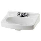 Orion Sultana II Rectangular Wall Hung Bathroom Sink, White Image 1
