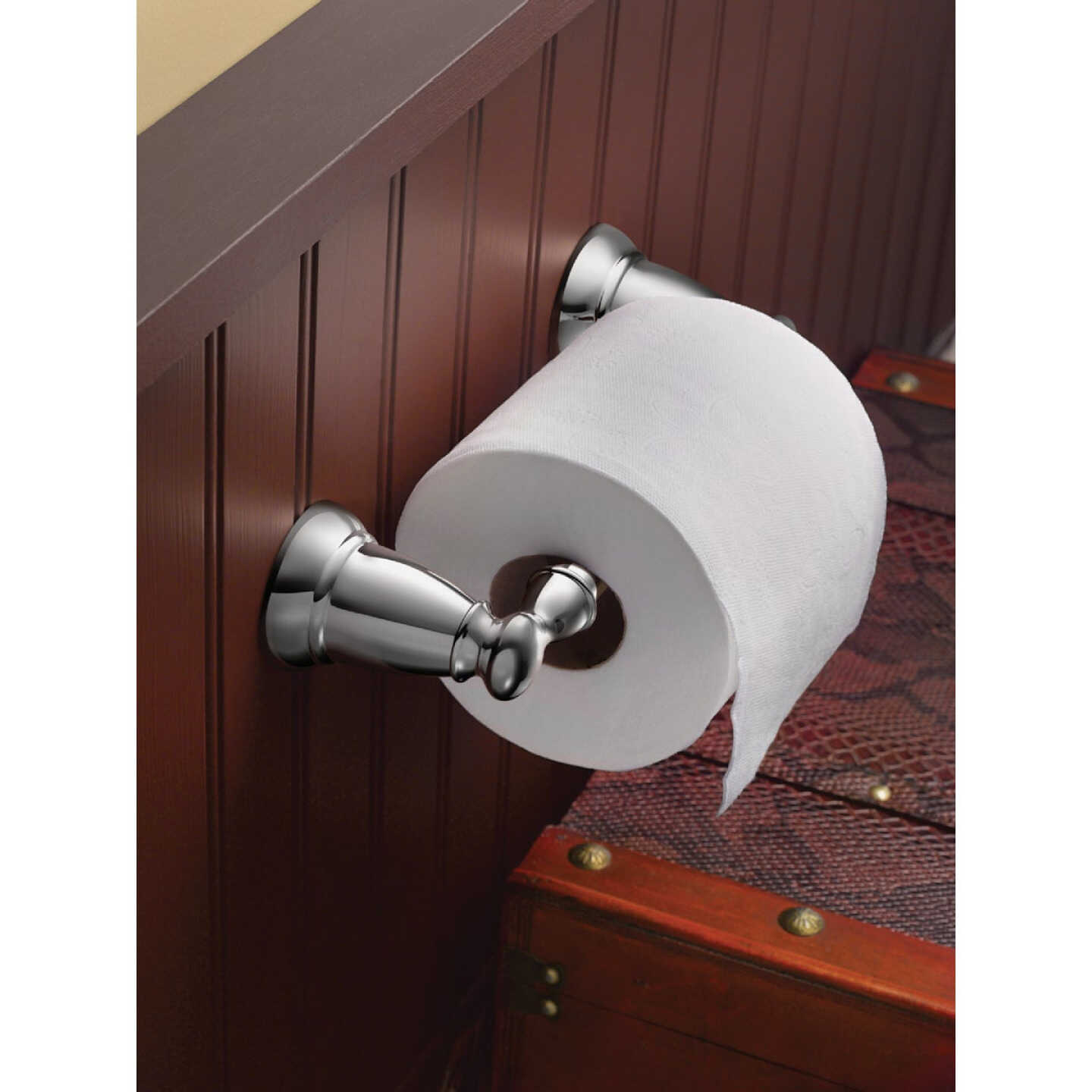 Moen Banbury Pivoting Wall Mount Toilet Paper Holder, Brushed Nickel Image 3