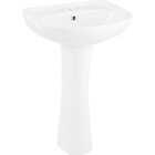 Common Goods Grove 21 In. White Pedestal Sink & Base Image 2