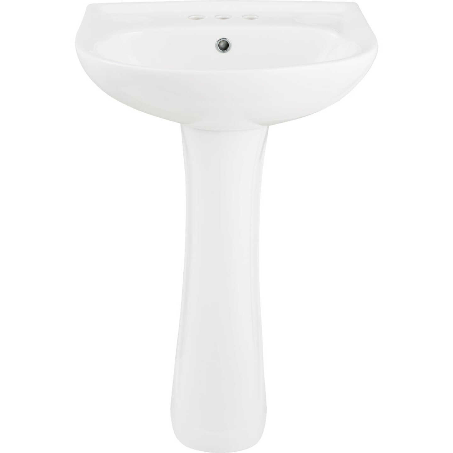 Common Goods Grove 21 In. White Pedestal Sink & Base Image 1