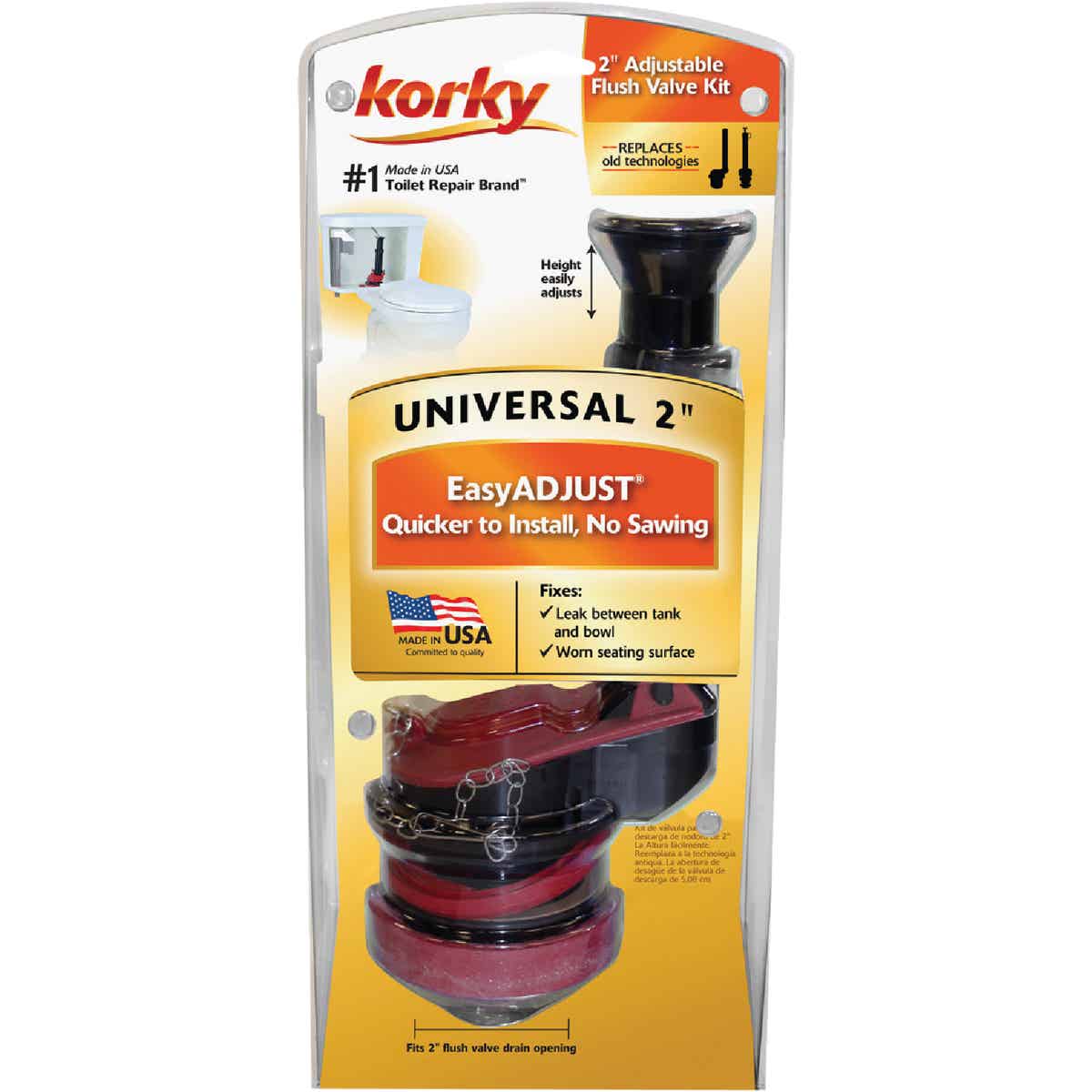 Korky 3 to 5 GPF Flush Valve and Tank To Bowl Gasket Kit Image 2