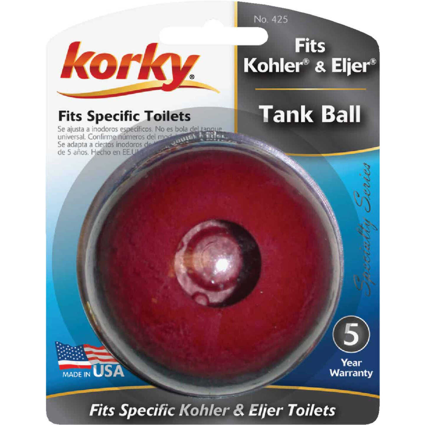 Korky Red Chlorazone Rubber Tank Ball Image 2