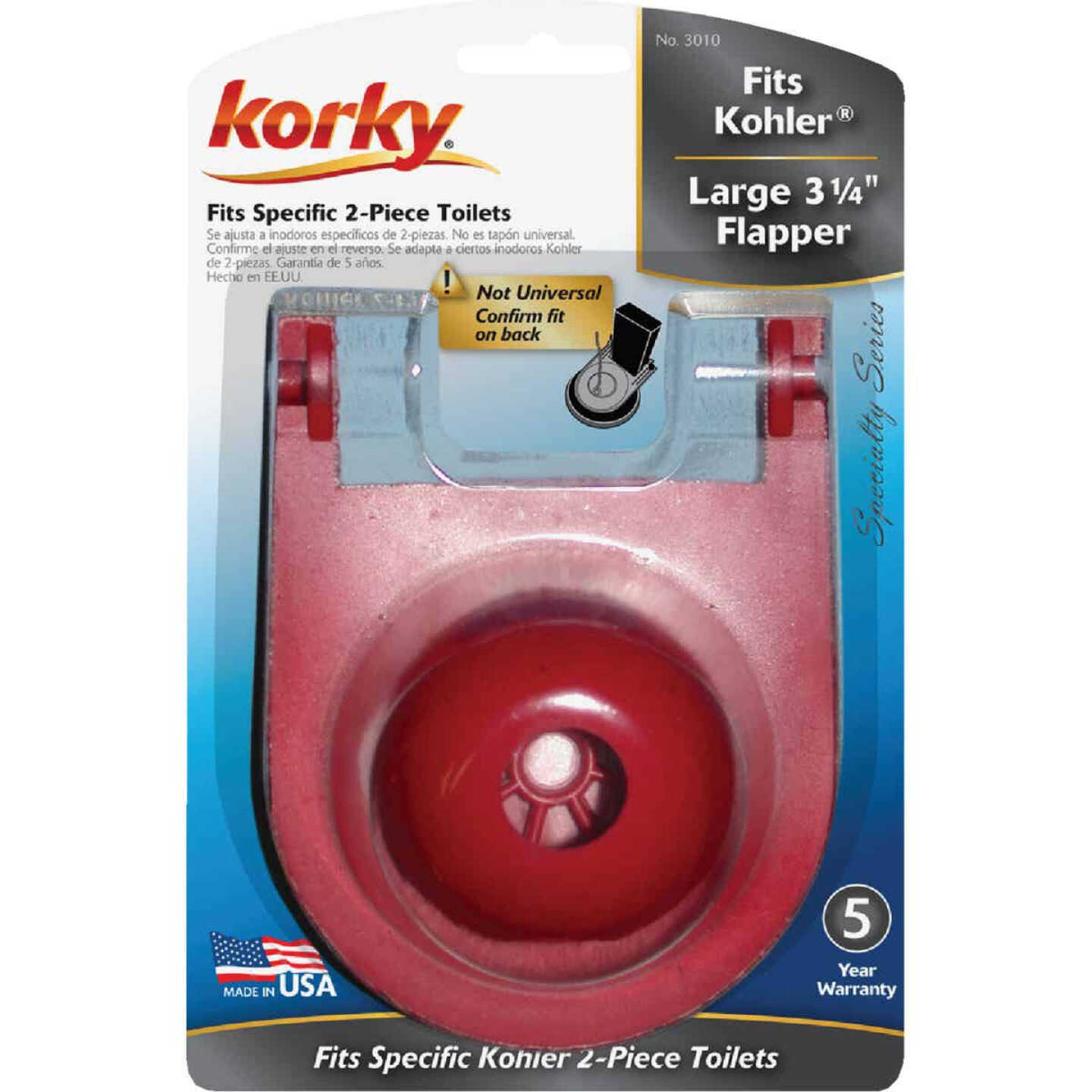 Korky Kohler Class 5, 3 In. Rubber Flapper Image 2