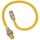 Dormont 3/8 In. OD x 24 In. Coated Stainless Steel Gas Connector, 1/2 In. MIP (Tapped 3/8 In. FIP) x 1/2 In. MIP SmartSense Image 1