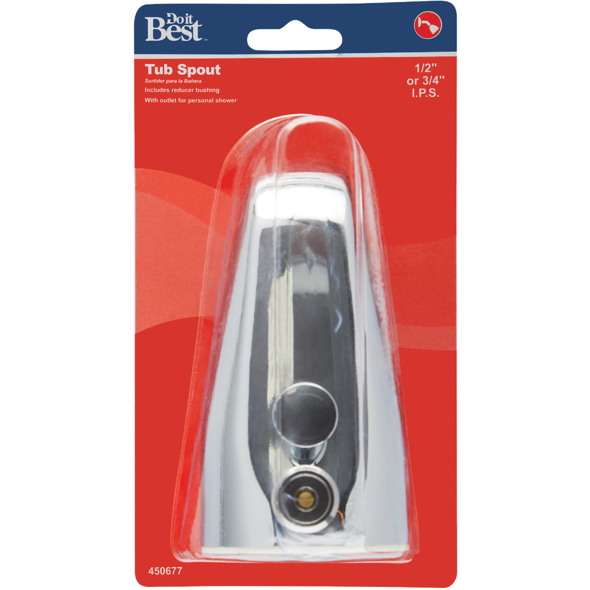 Do it 5-1/2 In. Top Mount Chrome Bathtub Spout with Diverter Image 2