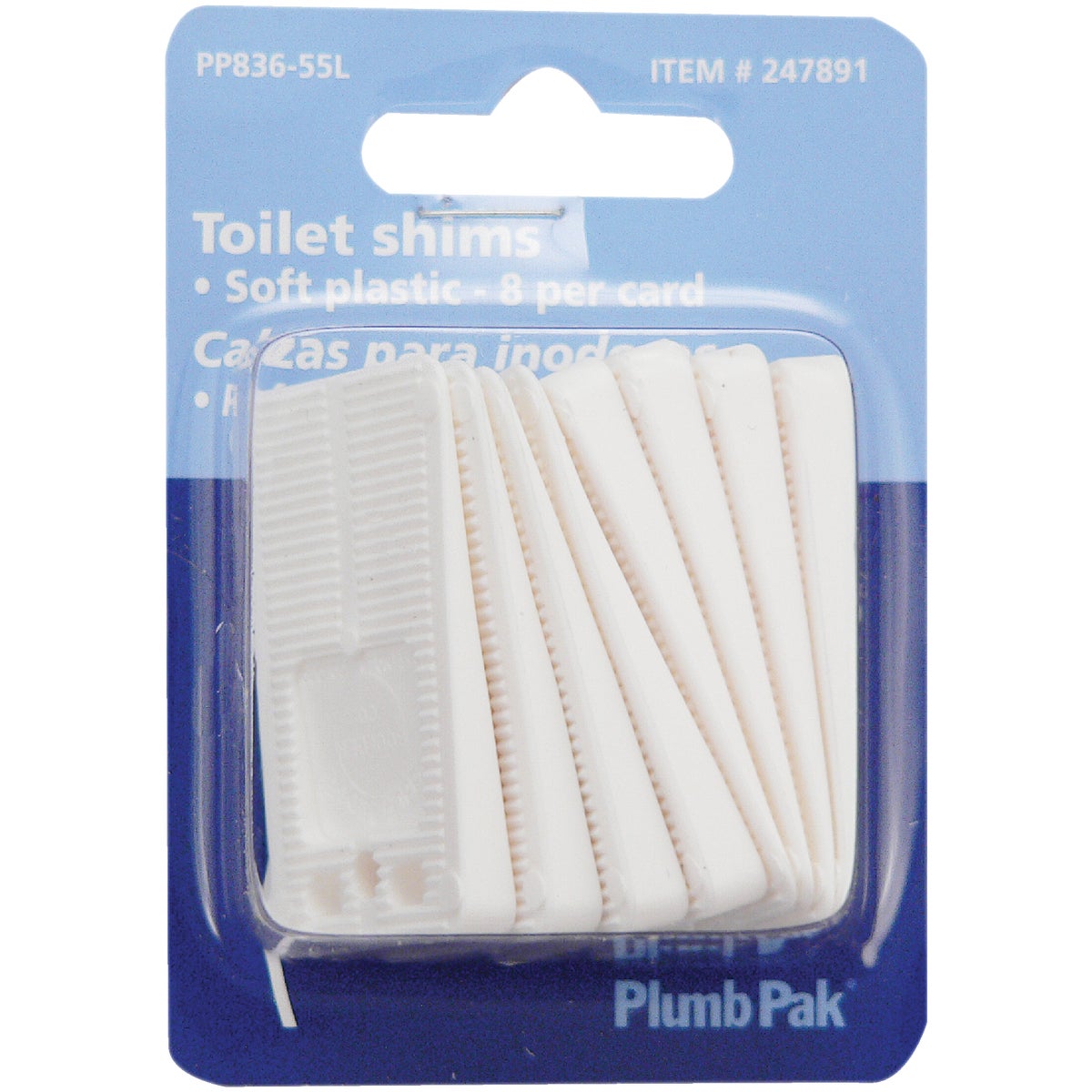 Plumb Pak White Plastic Toilet Shim (8-Pack) Image 2
