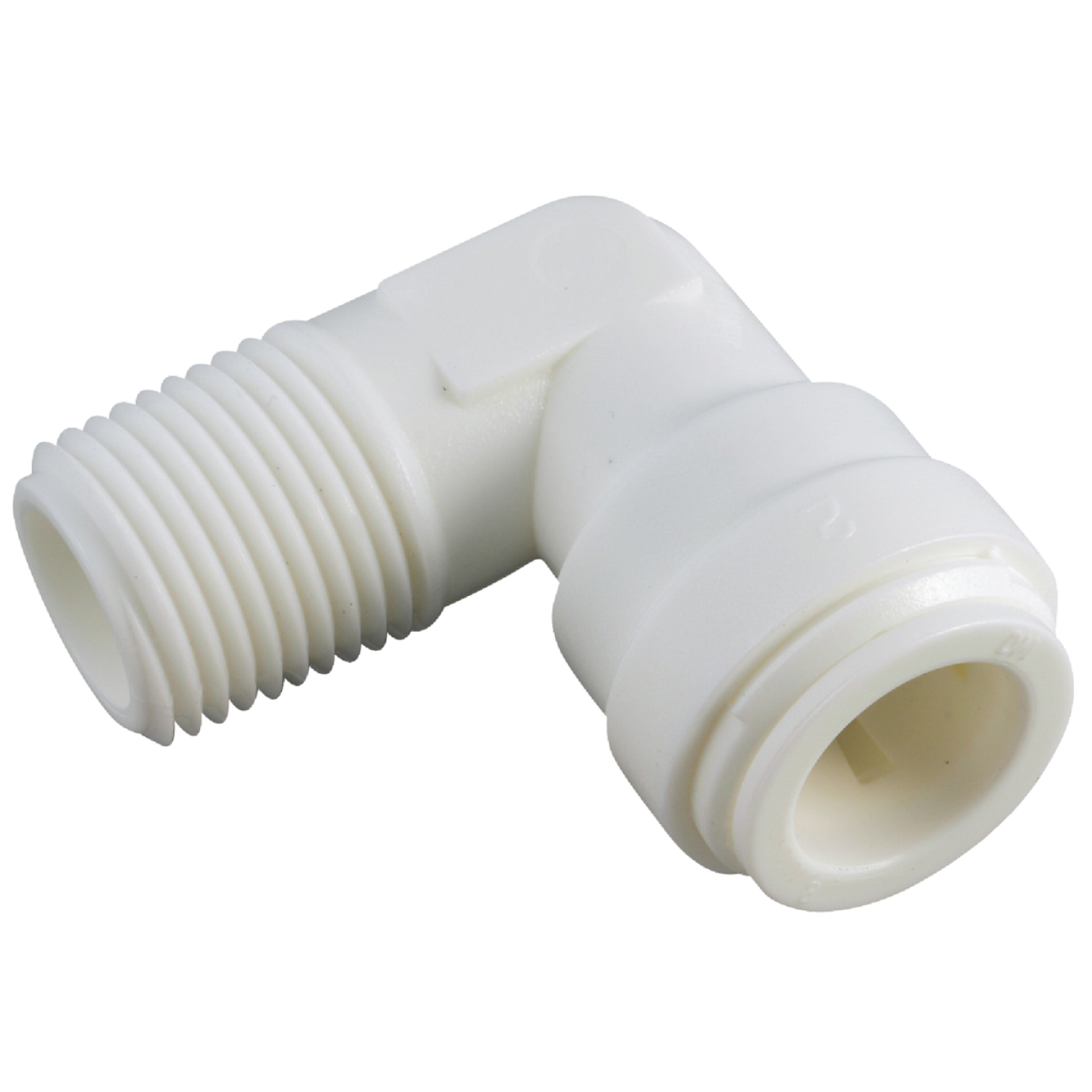 Anderson Metals 3/8 In. OD x 1/4 In. MPT 90 Deg. Push-in Male Plastic Elbow (1/4 Bend) Image 1