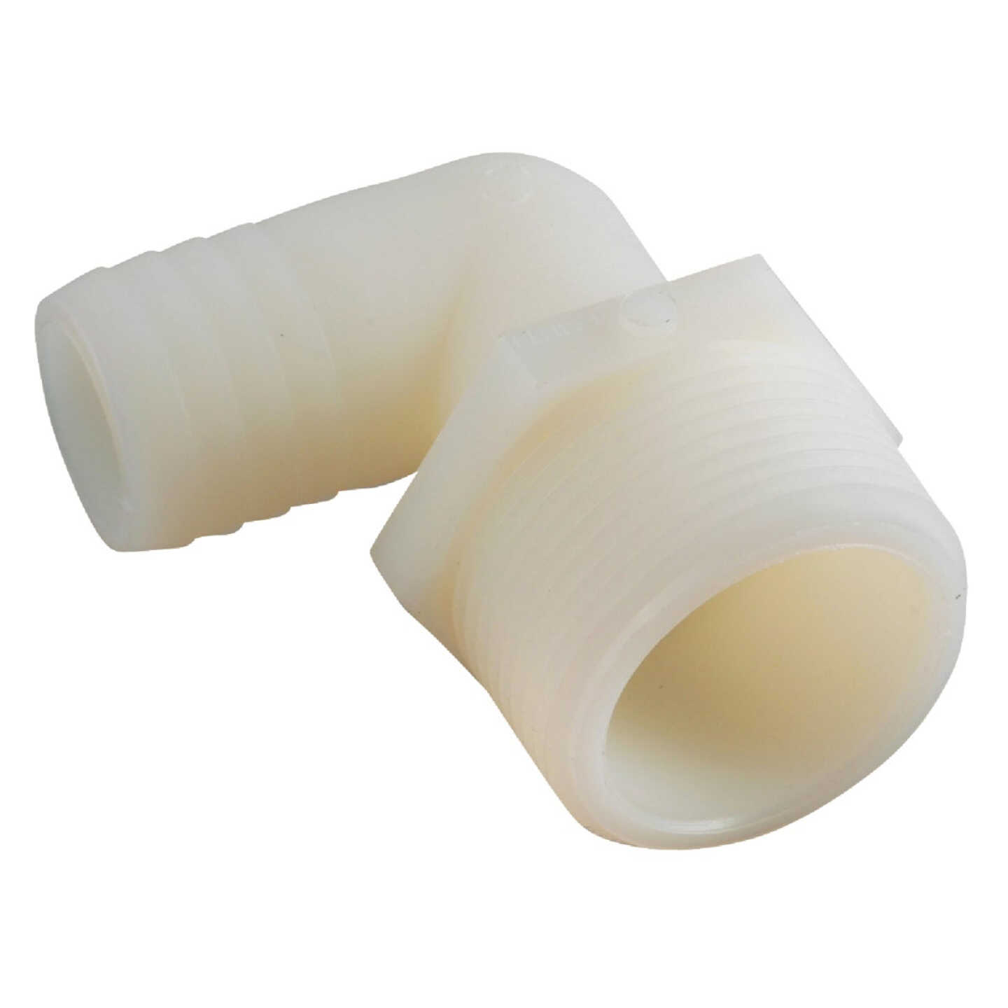 Anderson Metals 1/2 In. Barb x 3/8 In. MIP 90 Deg. Nylon Elbow (1/4 Bend) Image 1