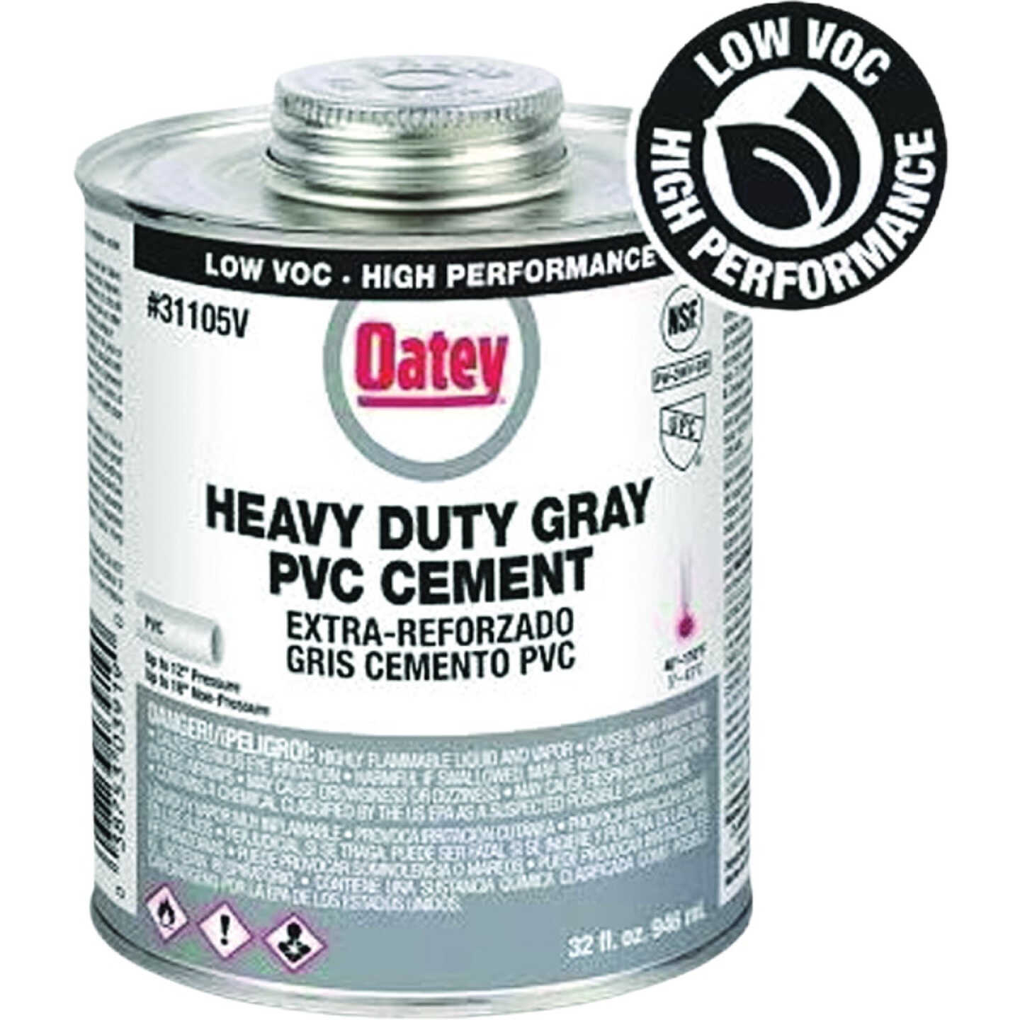Oatey 32 Oz. Gray Heavy-Bodied PVC Pipe Cement Image 1