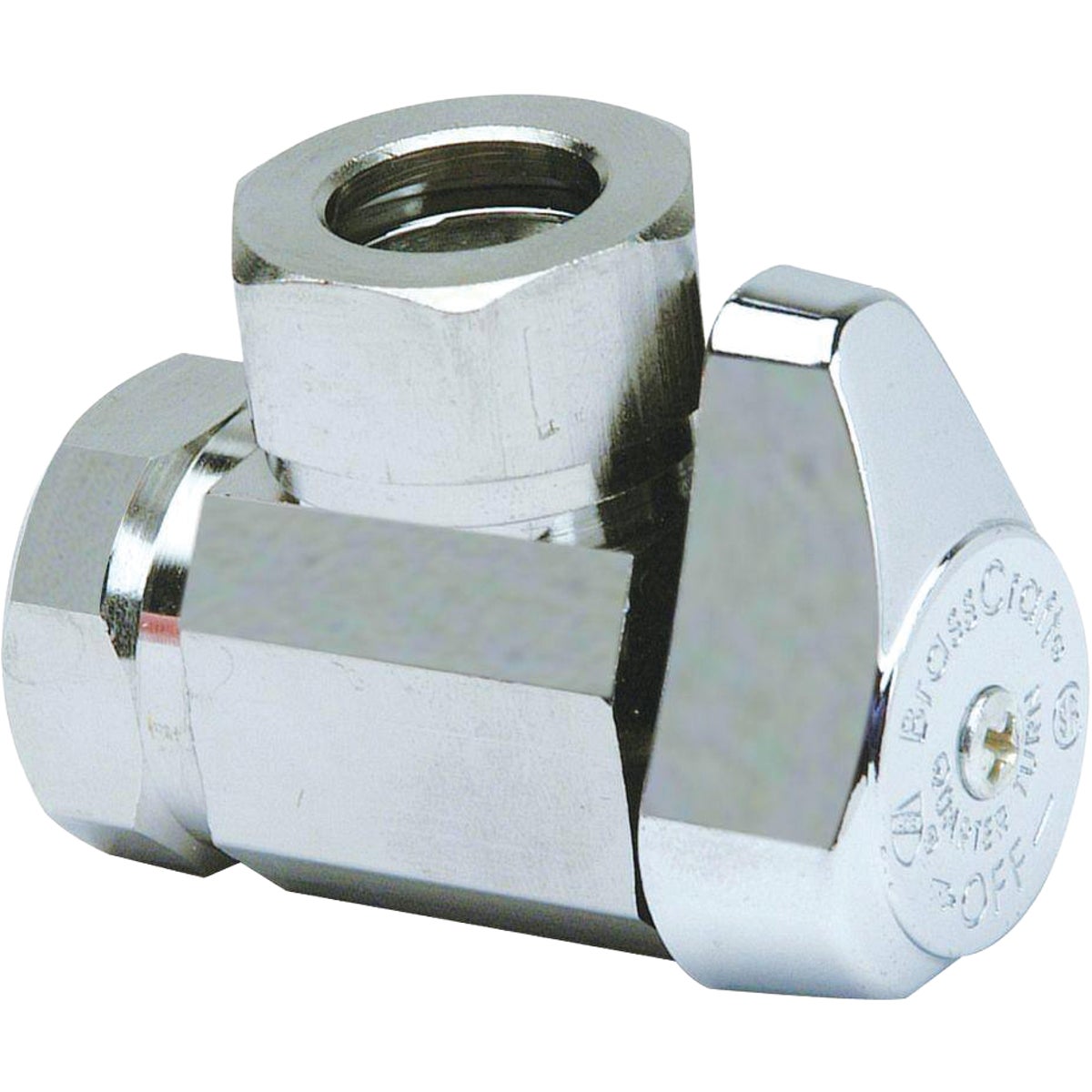 Brasscraft 1/2 In. FIP x 7/16 In. & 1/2 In. Slip Joint Angle Valve Image 1