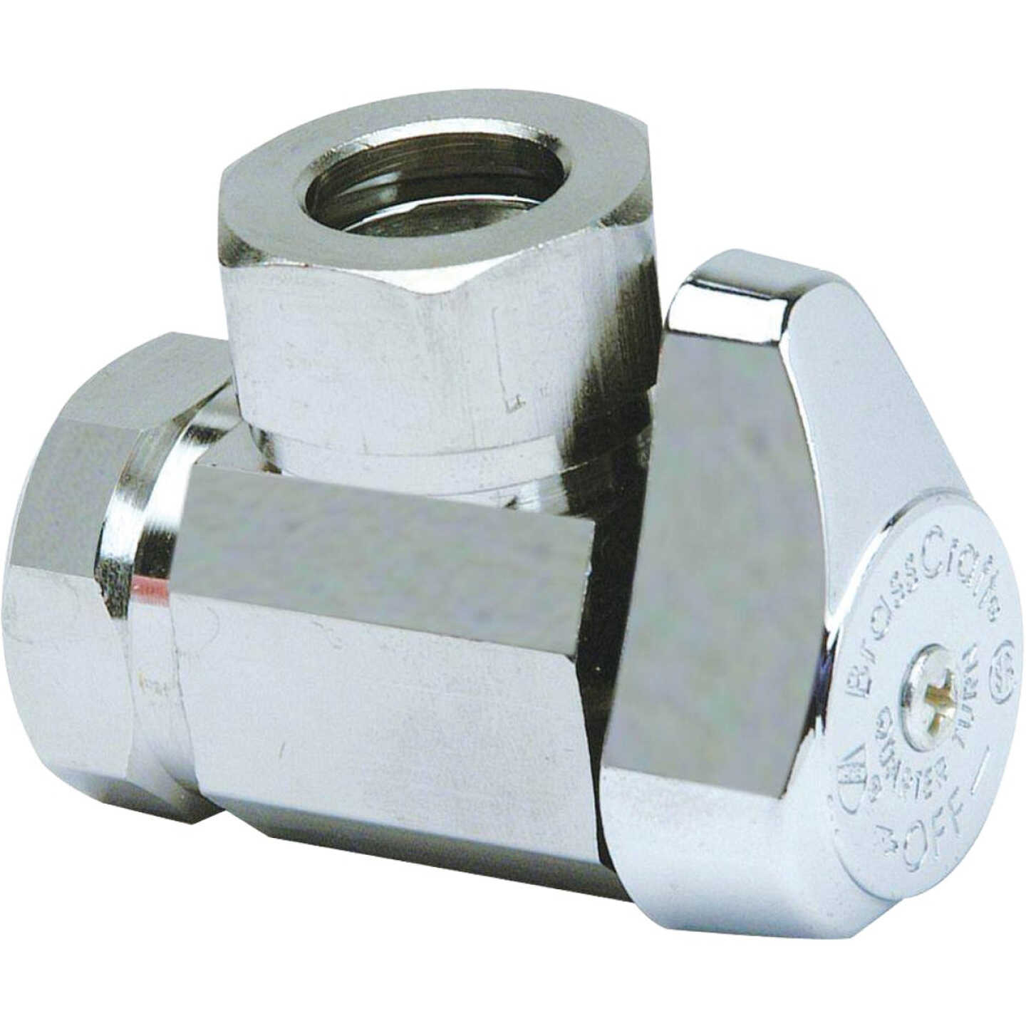 Brasscraft 1/2 In. FIP x 7/16 In. & 1/2 In. Slip Joint Angle Valve Image 1