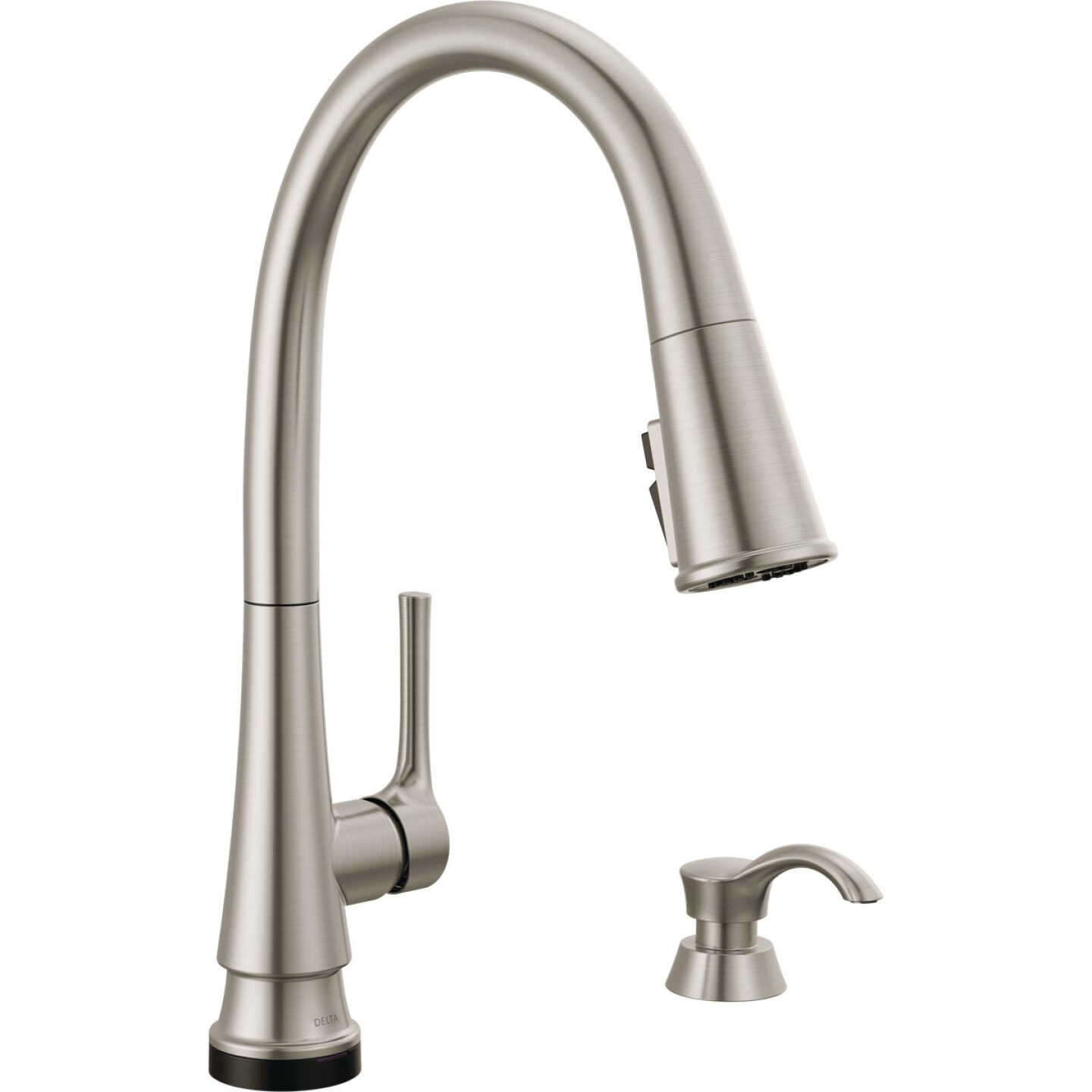 Delta Corwin Touch2O 1-Handle Pull-Down Kitchen Faucet with Soap Dispenser, Spotshield Stainless Image 1