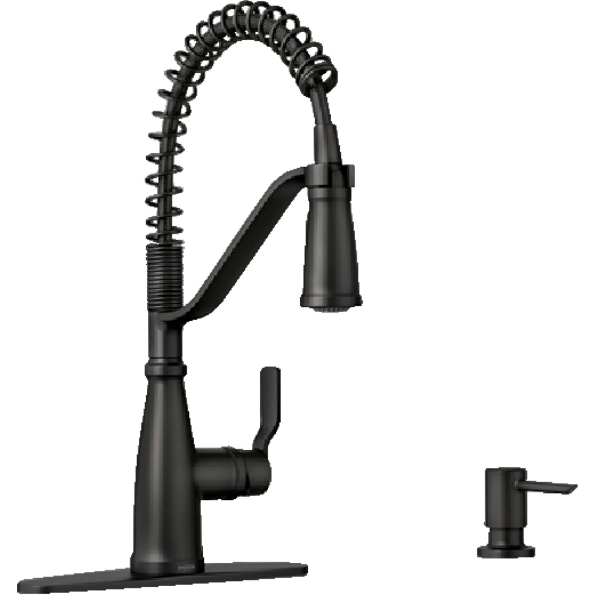 Moen Nolia 1-Handle Pull-Down Widespread Kitchen Faucet, Matte Black Image 6