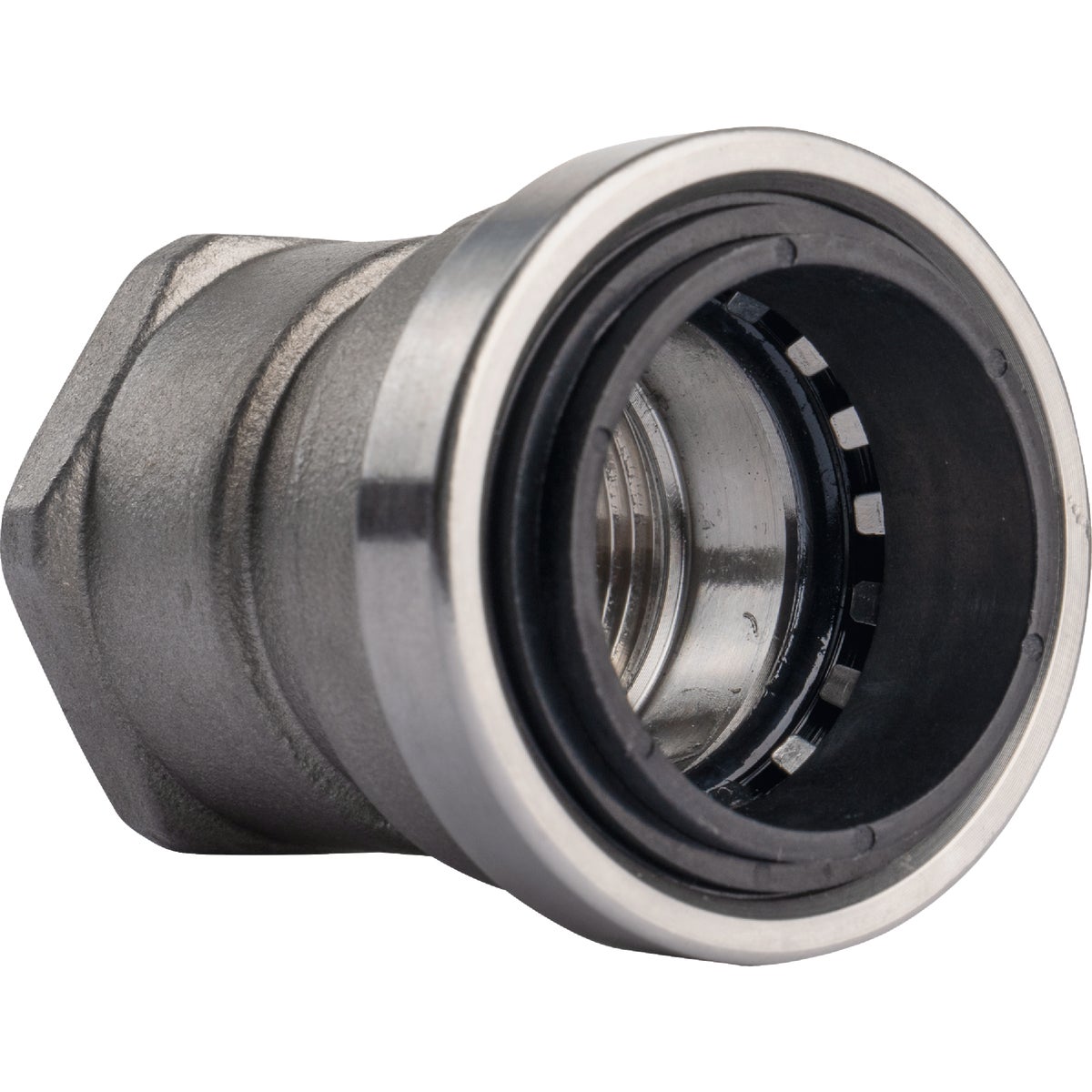 QuickFitting 1 In. Push-to-Connect x 1 In. FNPT Stainless Steel Straight Female Adapter Image 4