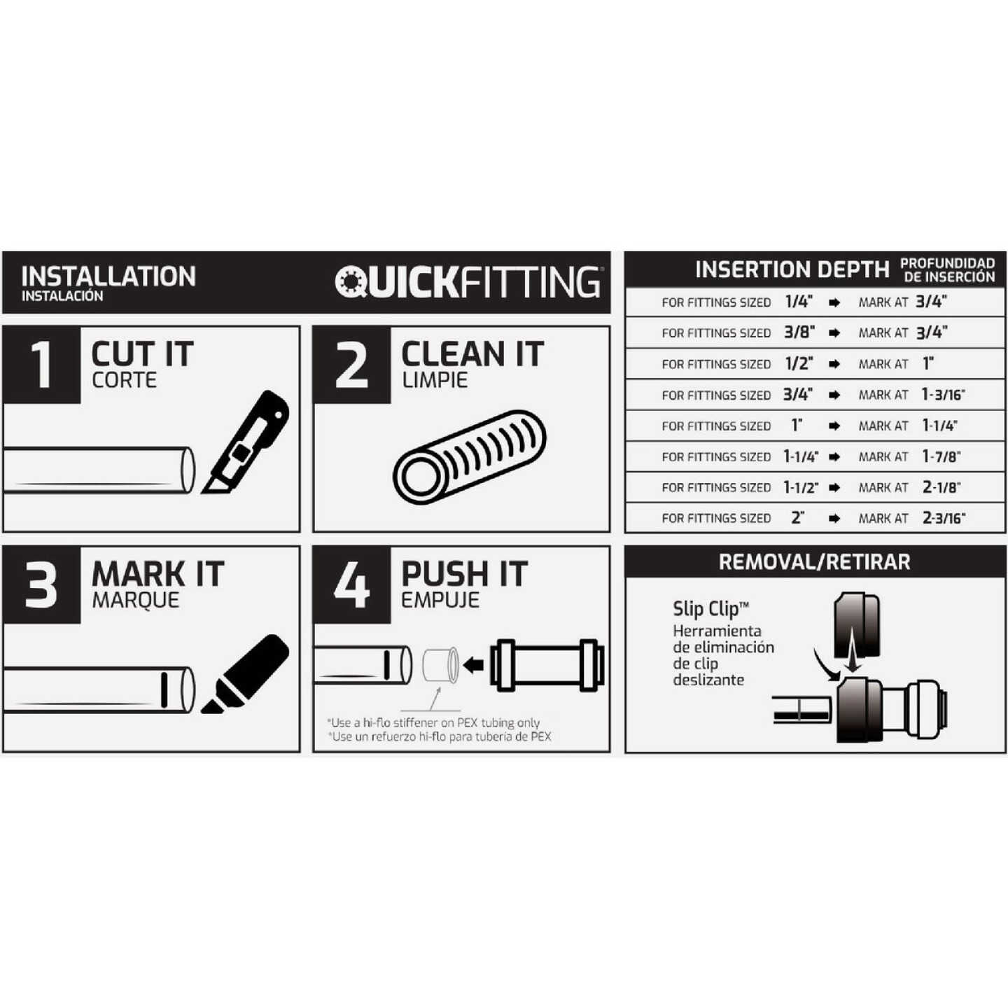 QuickFitting 1/2 In. Push-to-Connect Stainless Steel Full Port Ball Valve Image 2
