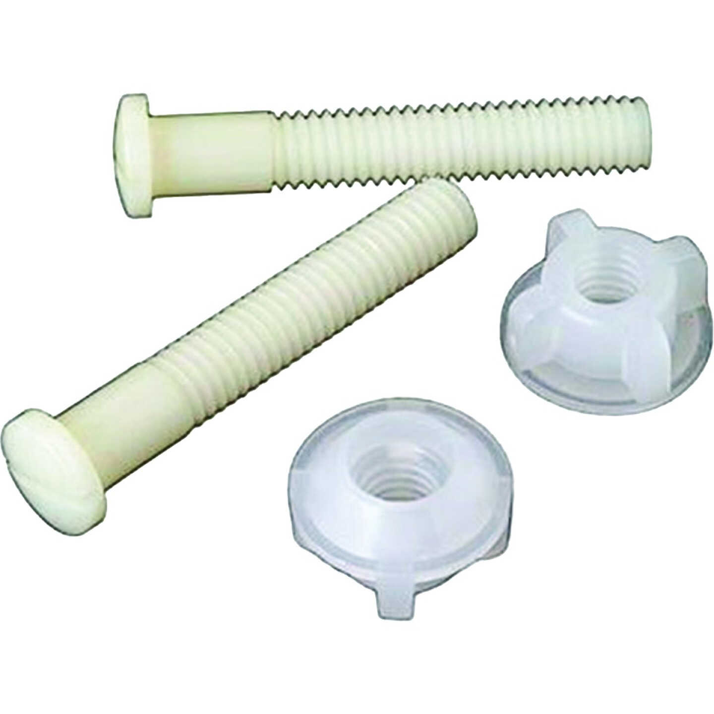 Master Plumber 2.5 In. White Plastic Toilet Seat Hinge Bolt Image 1
