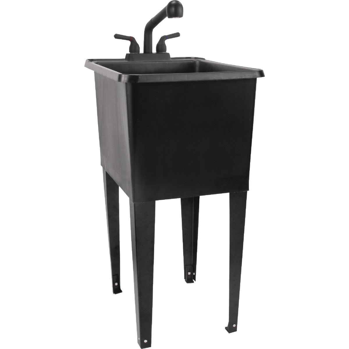 Tehila 16 Gal. Black Narrow Utility Tub Kit