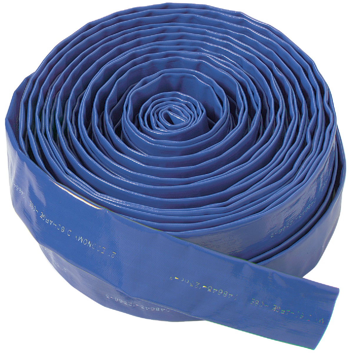 Abbott Rubber 2 In. x 150 Ft. Blue Lay Flat Economy Discharge Hose