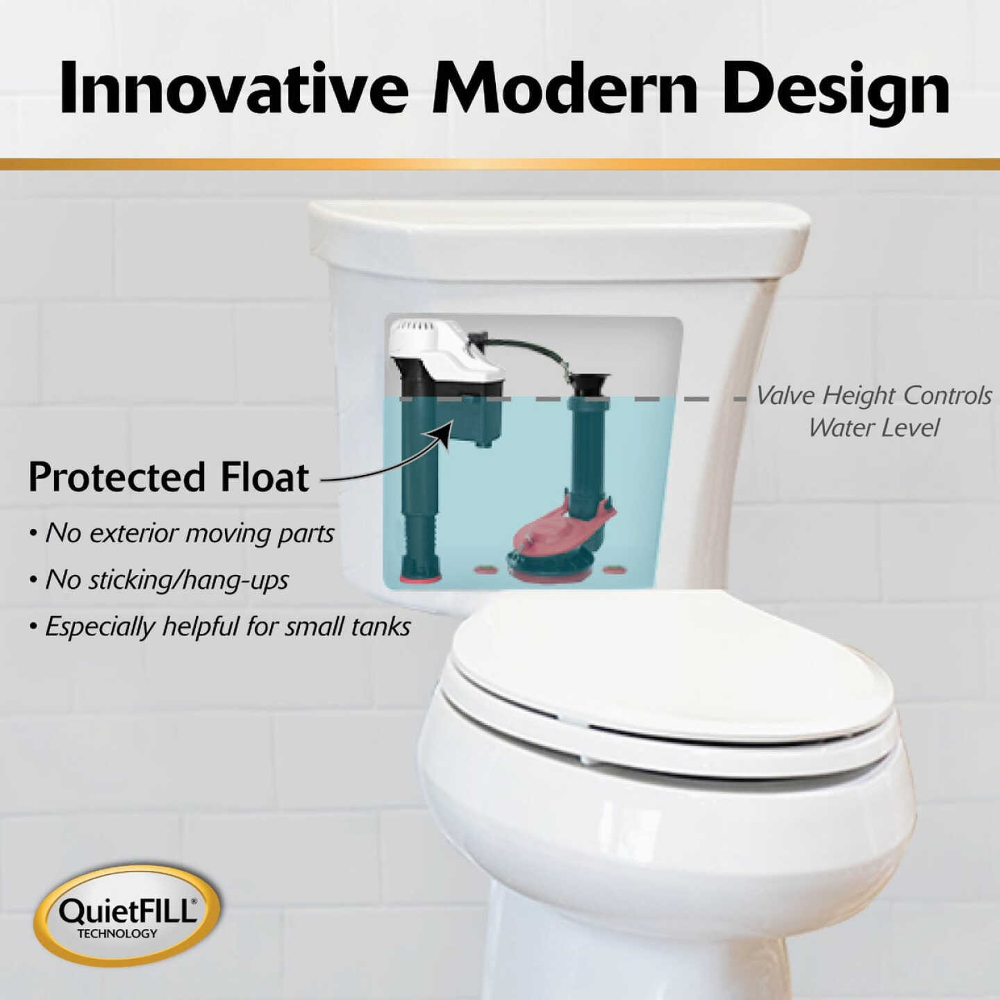 Korky Quietfill Fill Valve and Premium Flapper Kit Image 6