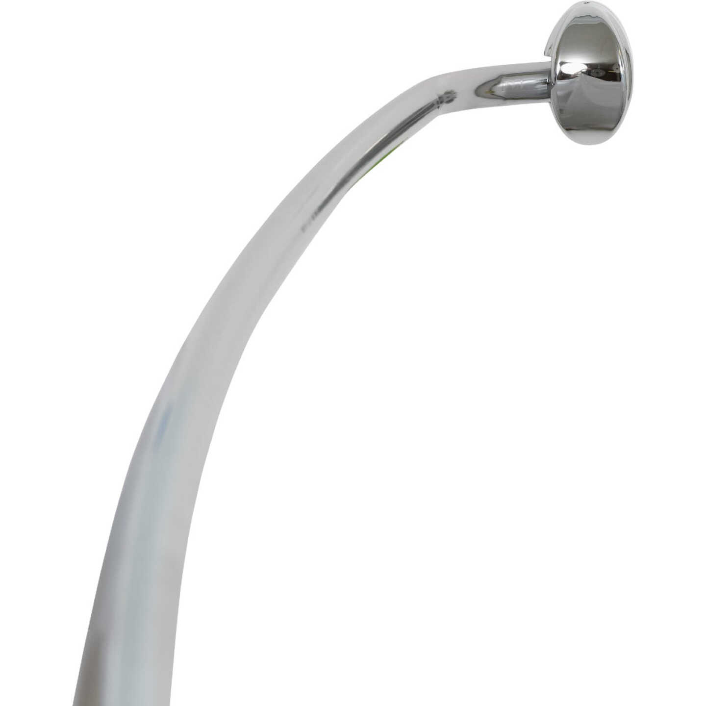 Zenith Zenna Home Curved 60 In. To 72 In. Adjustable Fixed Shower Rod in Chrome Image 1