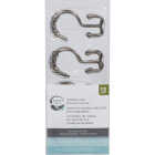 Zenith Zenna Home Brushed Nickel Double Roller Shower Curtain Hook (12 Count) Image 3