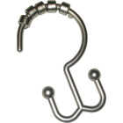 Zenith Zenna Home Brushed Nickel Double Roller Shower Curtain Hook (12 Count) Image 1