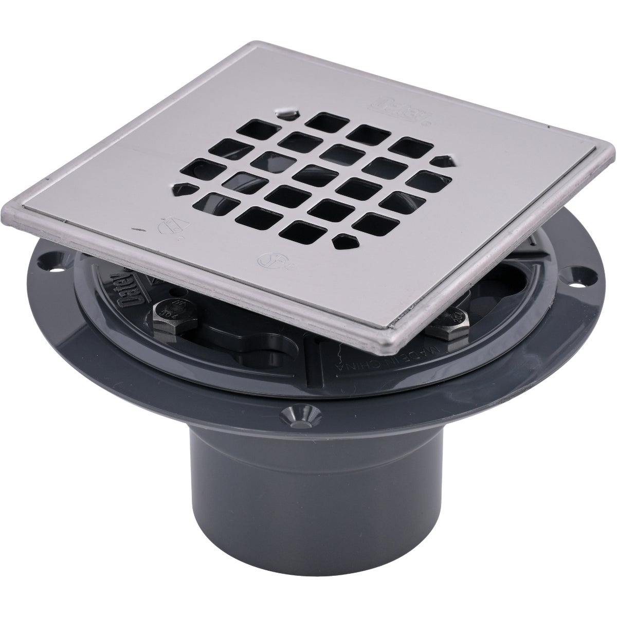Oatey 130 Series 2 In. PVC Square Low Profile Shower Drain