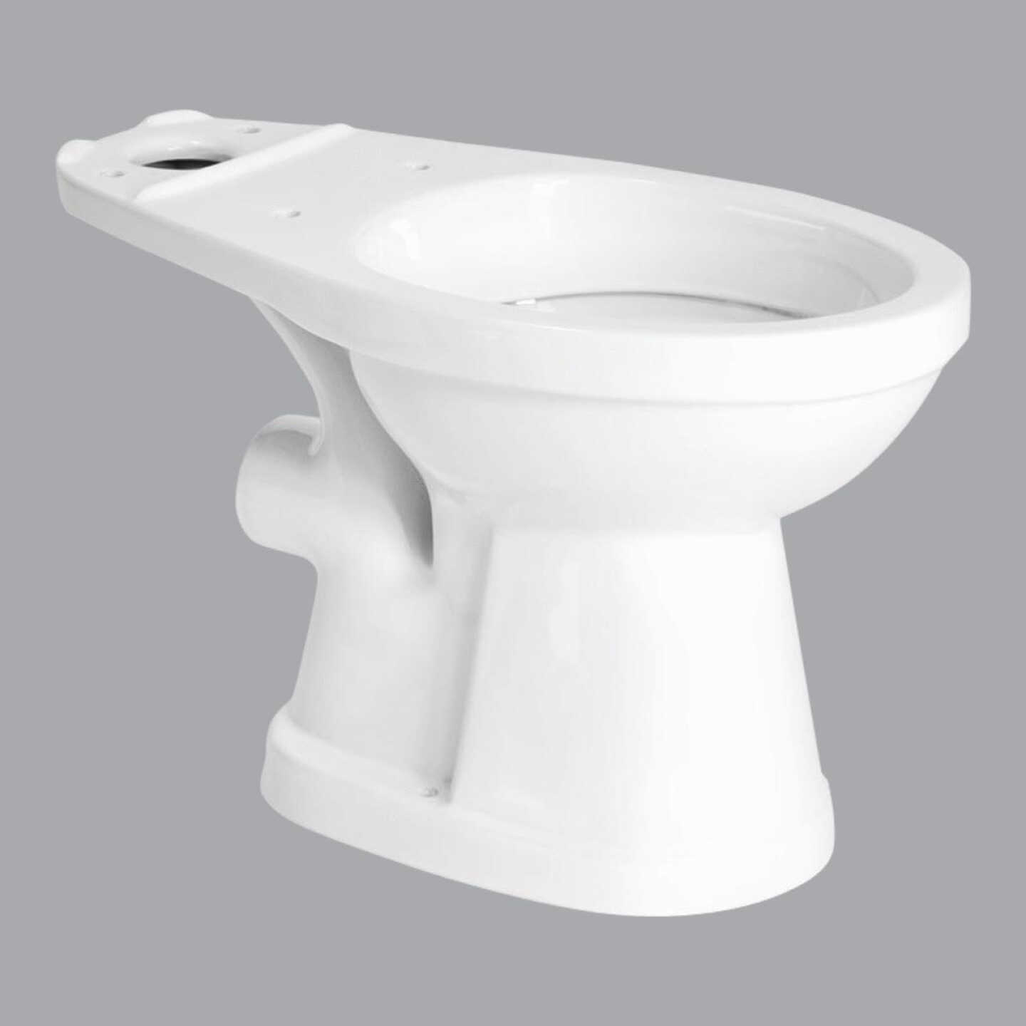 White Upflush Elongated Toilet Bowl Image 1