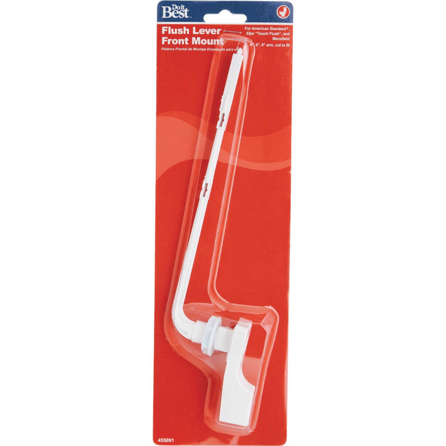 Do it Best White Flush Tank Lever with Plastic Arm Image 2