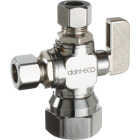 dahl 1/2 In. FIP x 3/8 In. OD Comp x 3/8 In. OD Comp Straight Plated Dual Outlet Supply Stop Image 1