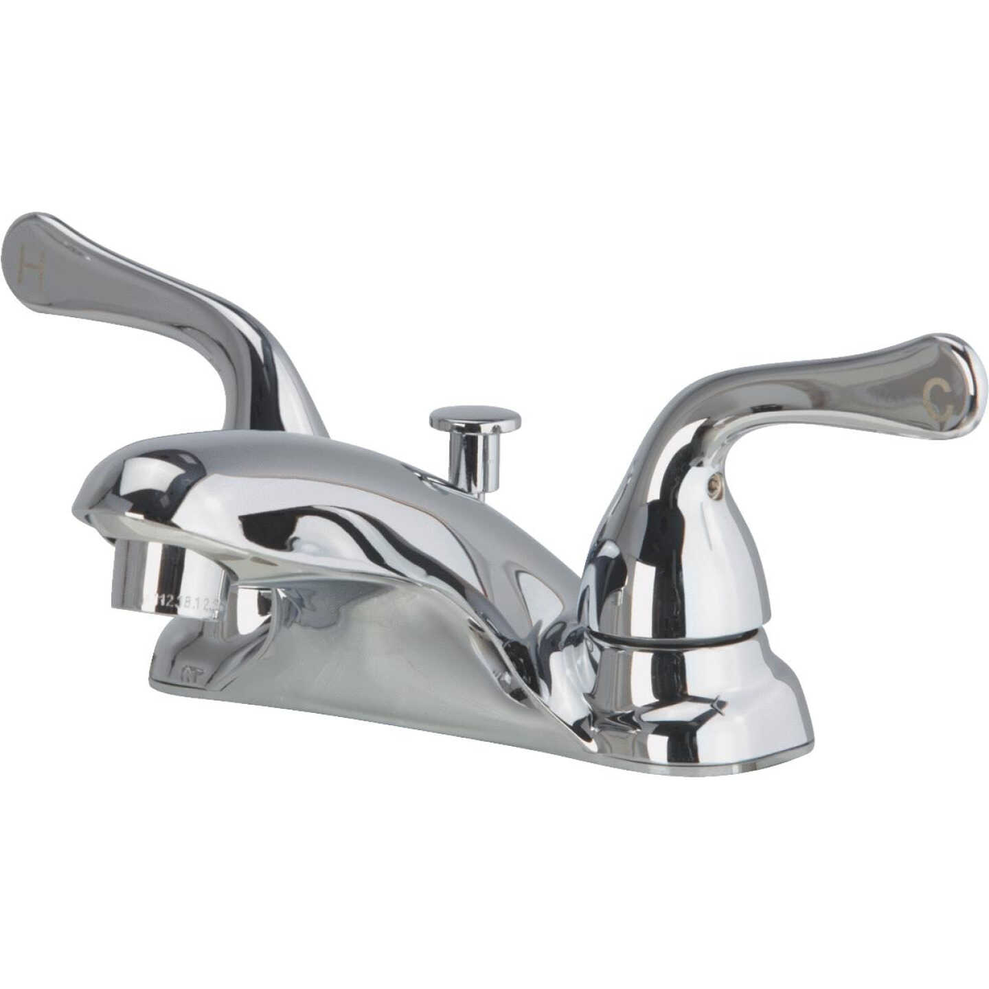 Home Impressions 4 In. Centerset 2-Handle Chrome Bathroom Faucet With Pop-Up Image 1