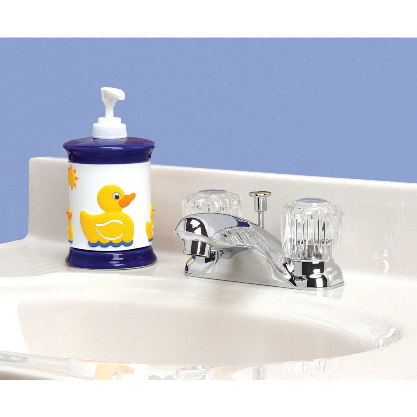 Home Impressions Chrome 2-Handle Knob 4 In. Centerset Bathroom Faucet with Pop-Up Image 2