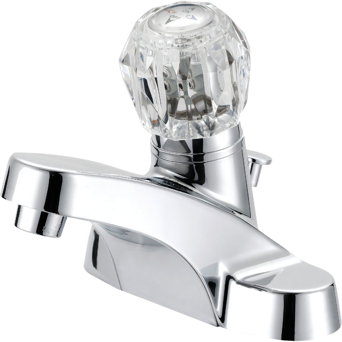 Home Impressions Chrome 1-Handle Knob 4 In. Centerset Bathroom Faucet with Pop-Up Image 1