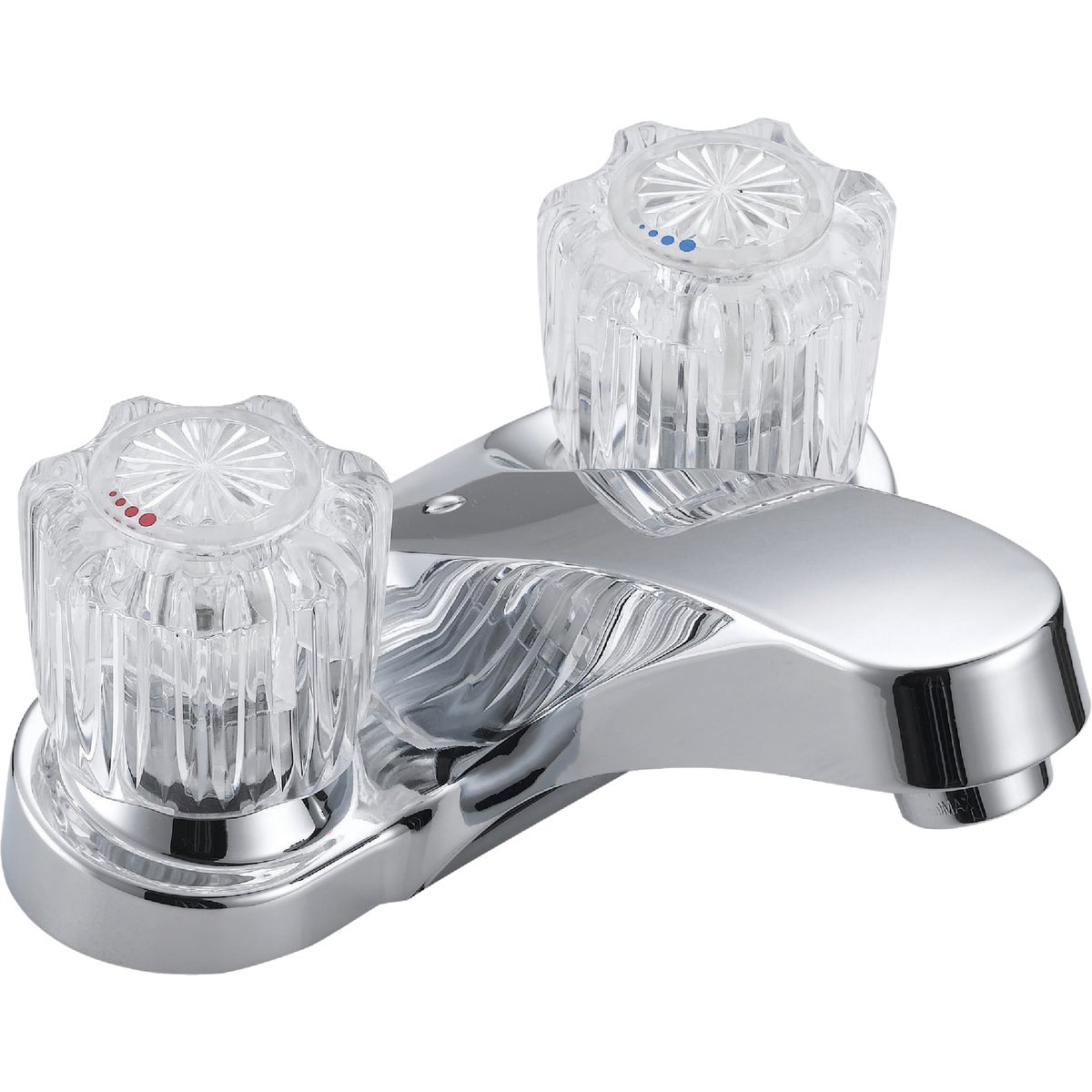 Home Impressions Chrome 2-Handle Knob 4 In. Centerset Bathroom Faucet Image 1