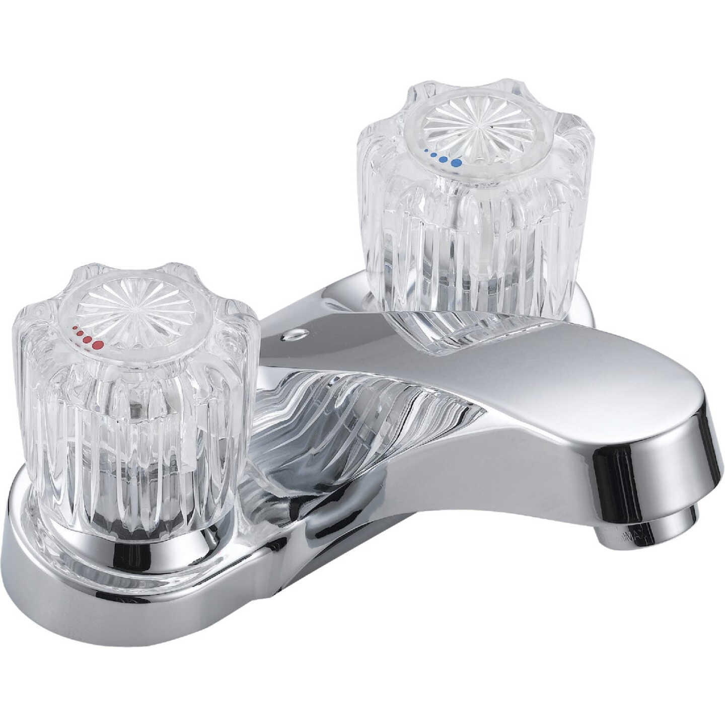 Home Impressions Chrome 2-Handle Knob 4 In. Centerset Bathroom Faucet Image 1