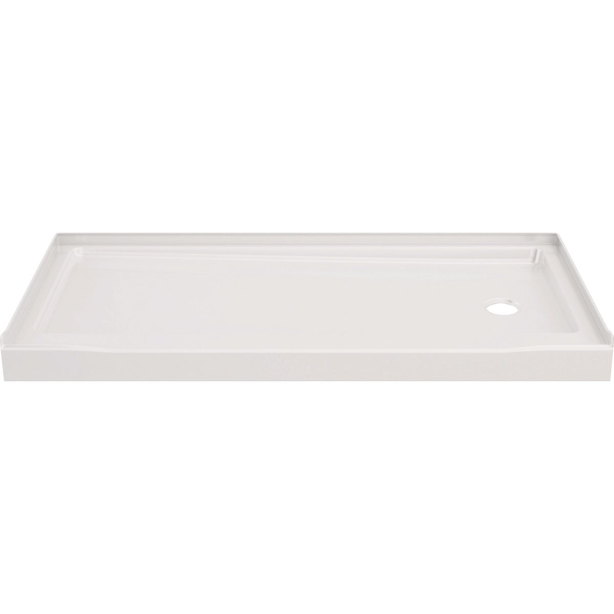 Delta Classic 500 60 In. x 30 In. Right Drain Shower Pan, White