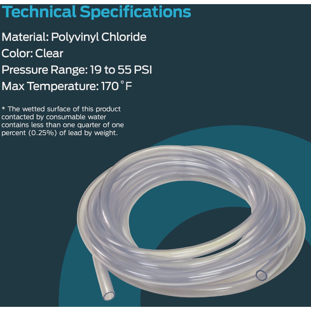 Eastman EZ-Flo 10 Ft. Clear Vinyl Tubing 3/4 In. ID x 1 In. OD Image 3