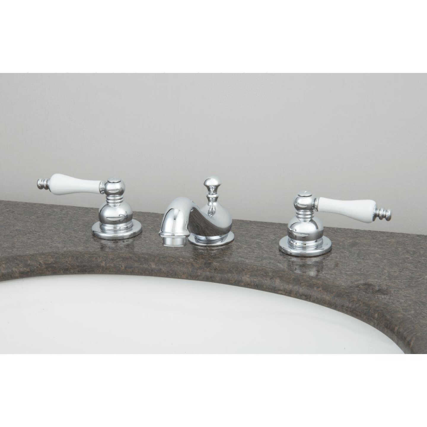 Home Impressions 4 In. To 12 In. Widespread 2-Handle Chrome Bathroom Faucet With Pop-Up Image 3