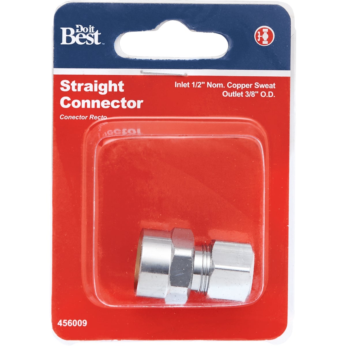 Do it Best 1/2 In. Sweat x 3/8 In. OD Chrome Union Image 2