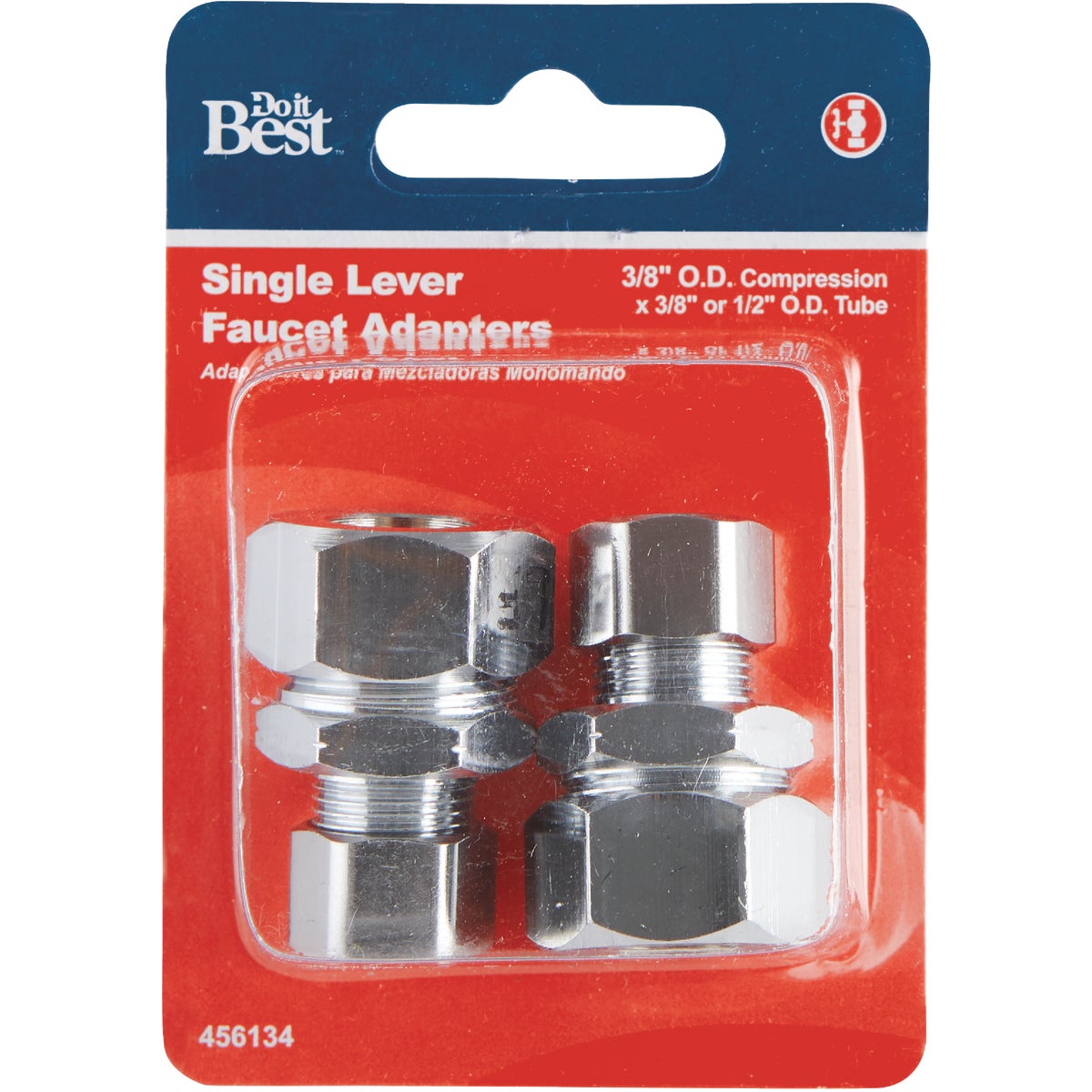 Do it Best 3/8" OD x 3/8" or 1/2" Tubes Single Lever Faucet Adapter (2-Pack) Image 2