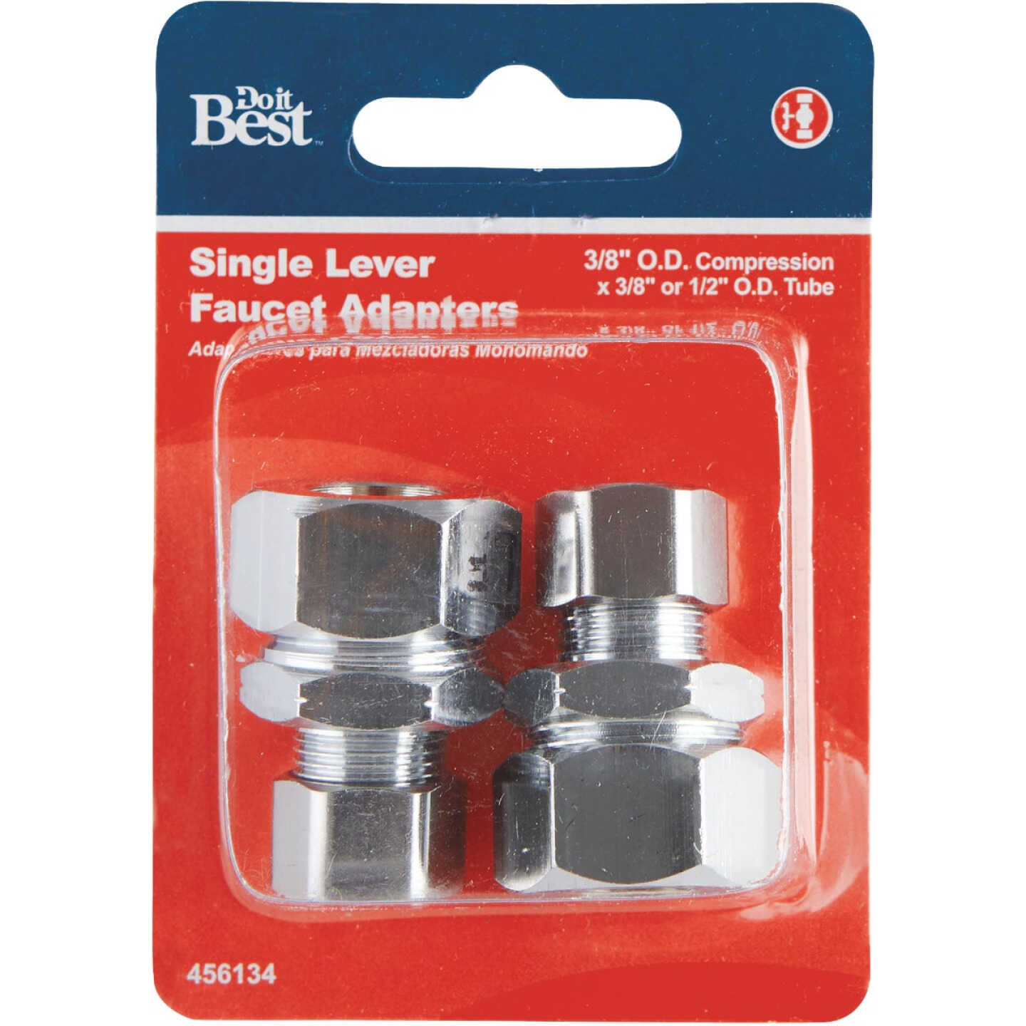 Do it Best 3/8" OD x 3/8" or 1/2" Tubes Single Lever Faucet Adapter (2-Pack) Image 2