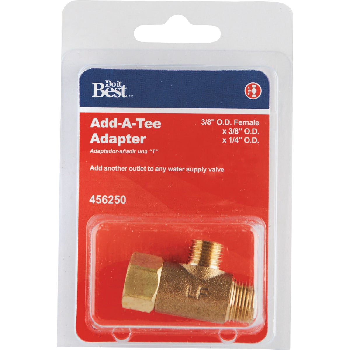 Do it Best 3/8 In. OD Fem x 3/8 In. OD x 1/4 In. OD Brass Extender Tee Image 2