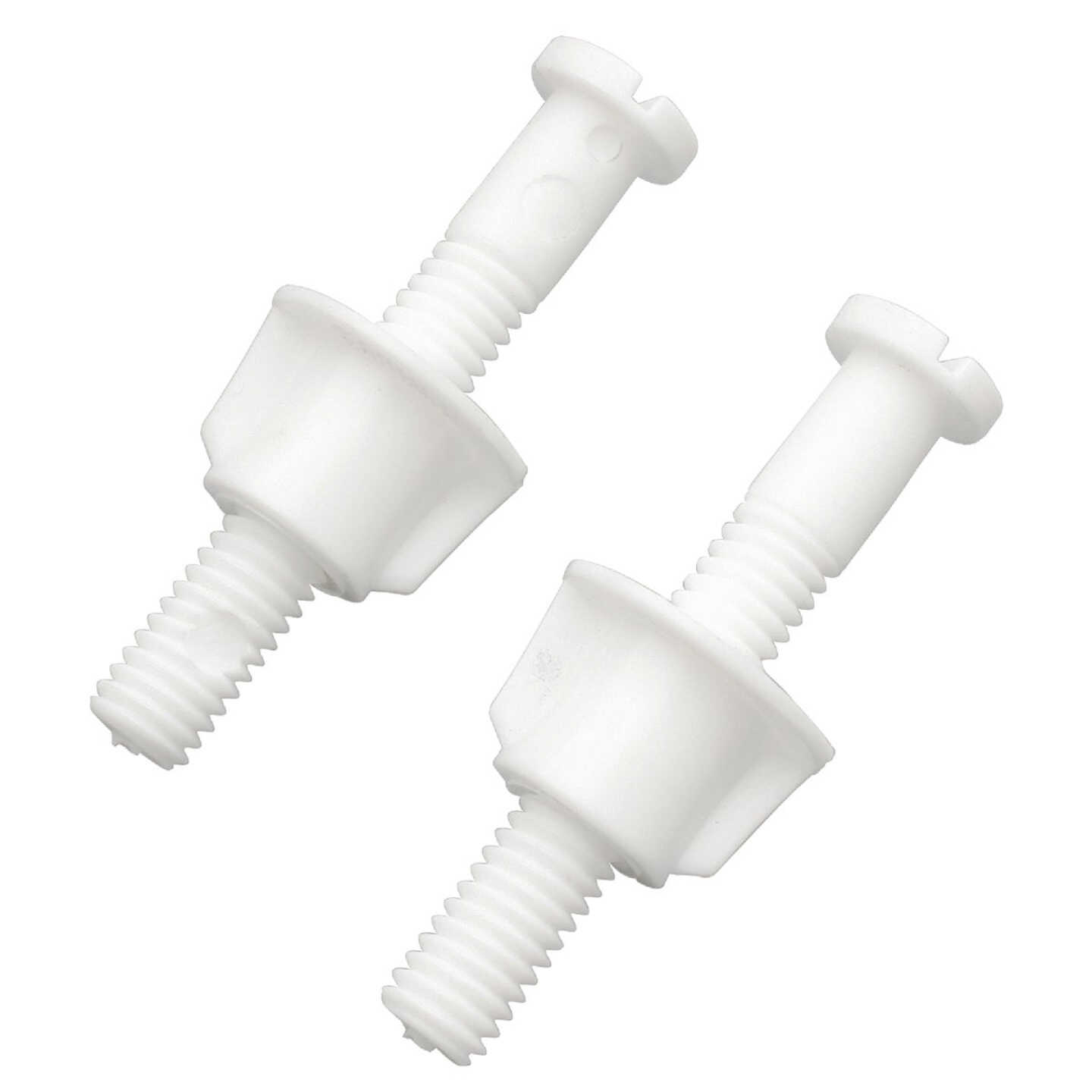 Do it Best 3/8" x 2-1/2" White Plastic Toilet Seat Hinge Bolt Image 1