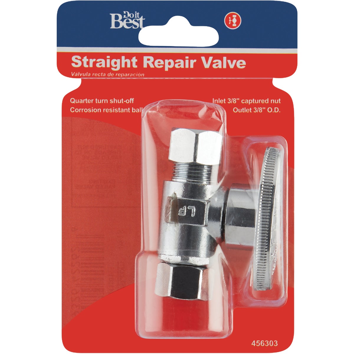 Do it Best 3/8 In. C X 3/8 In. OD Chrome Plated Brass Stop Valve Image 2