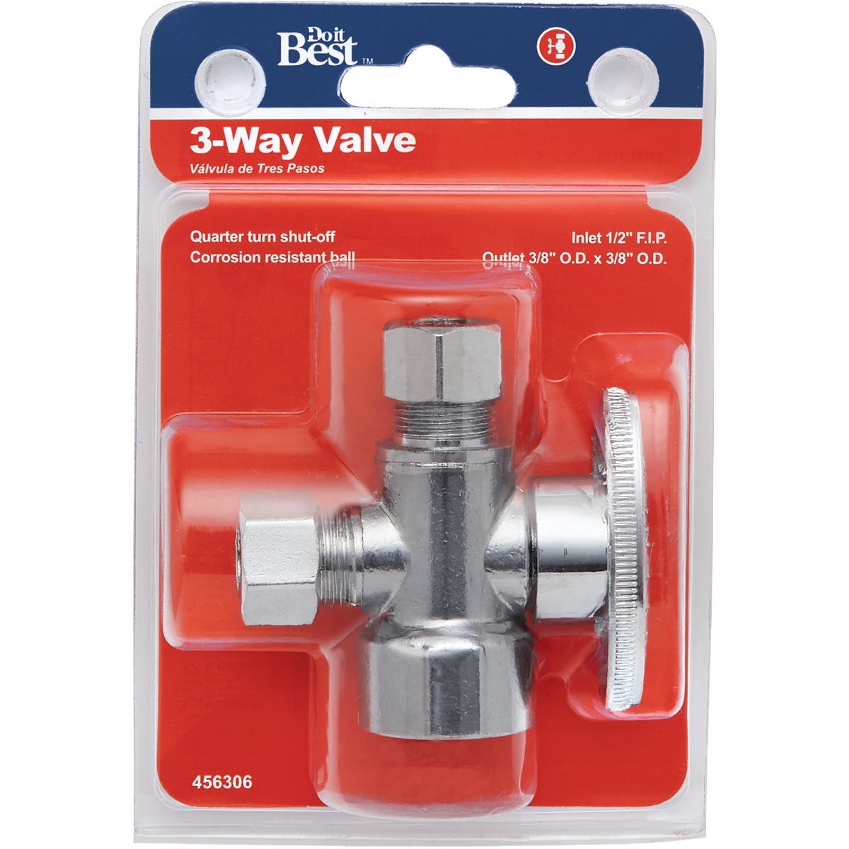 Do it Best 1/2 In. FIP x 3/8 In. OD x 3/8 In. OD Quarter Turn Angle Valve Image 2