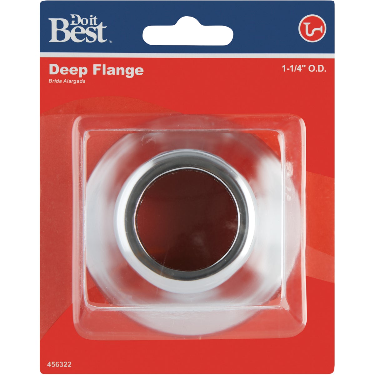 Do it Best 1-1/4 OD Chrome Plated Bell Flange Image 2