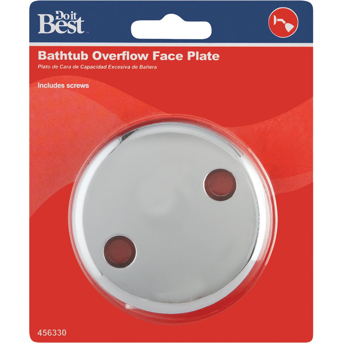 Do it Two-Hole Chrome Bath Drain Face Plate Image 2