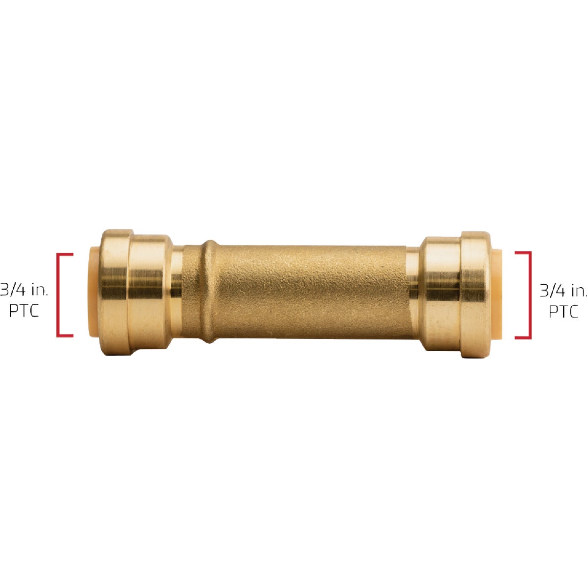 QuickFitting 3/4 In. Push-to-Connect Brass Slip Repair Coupling Image 5
