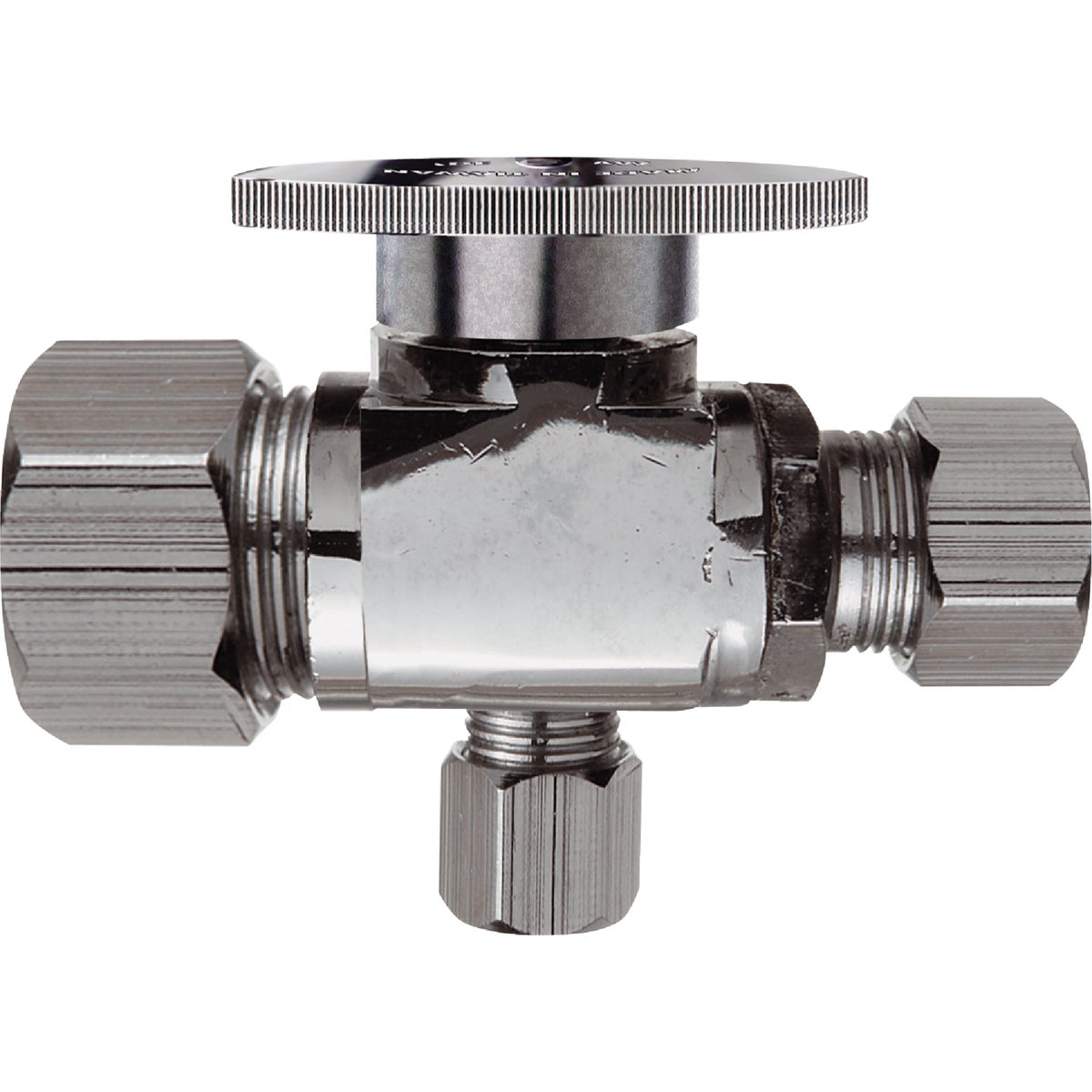 Do it Best 5/8 In. OD x 3/8 In. OD x 1/4 In. OD Quarter Turn Angle Valve